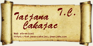 Tatjana Čakajac vizit kartica